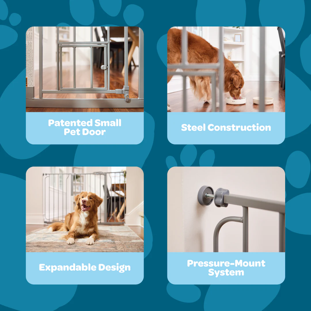 51" Extra Wide Walk-Thru Pet Gate with Lift Handle - Image 3