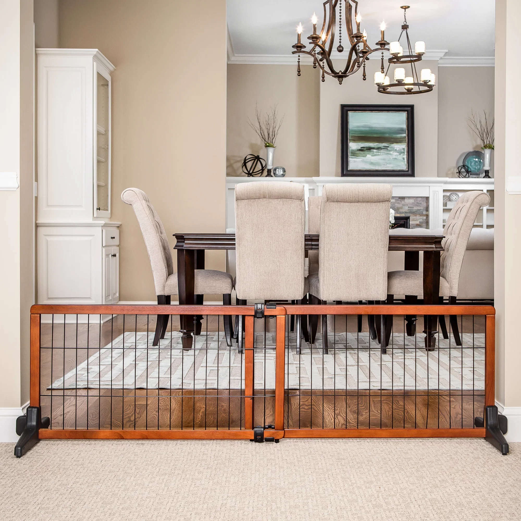 Design Paw Extra Wide Freestanding Pet Gate - Image 4