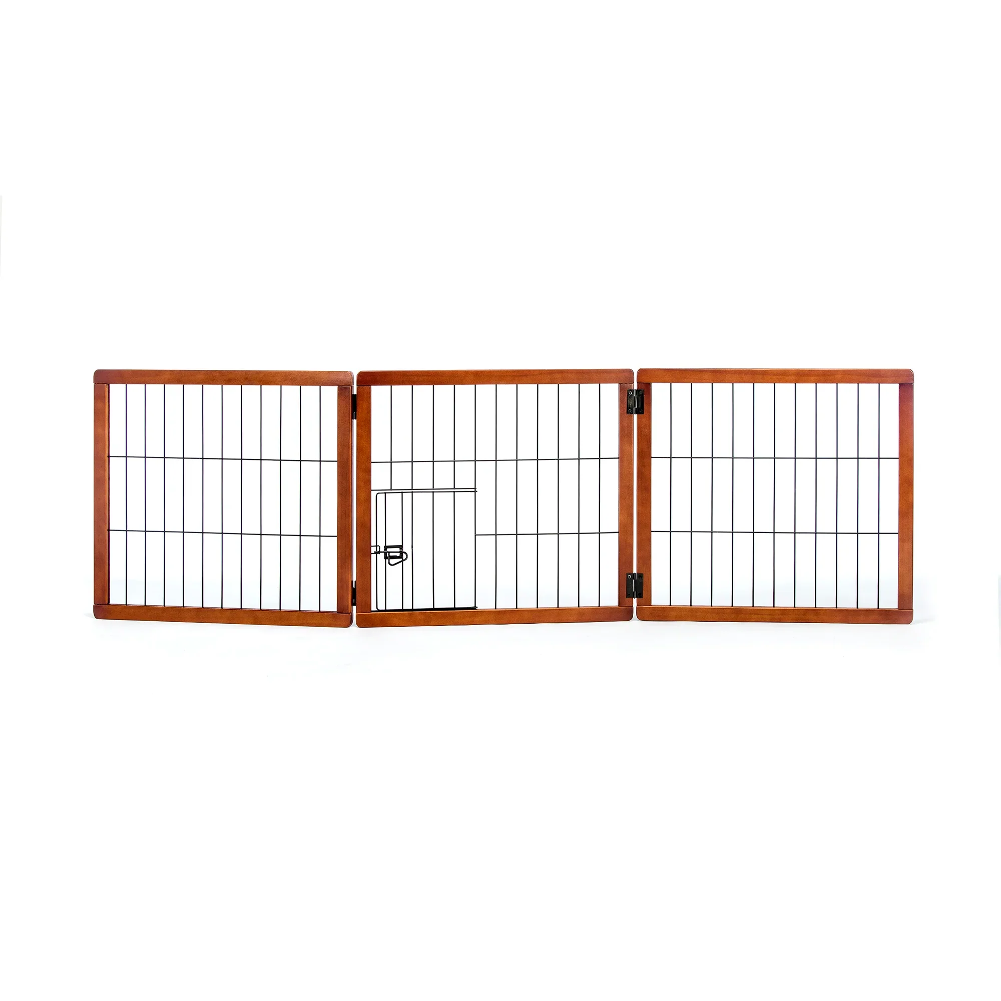 Design Paw Three-Panel Wooden Pet Gate - Image 9