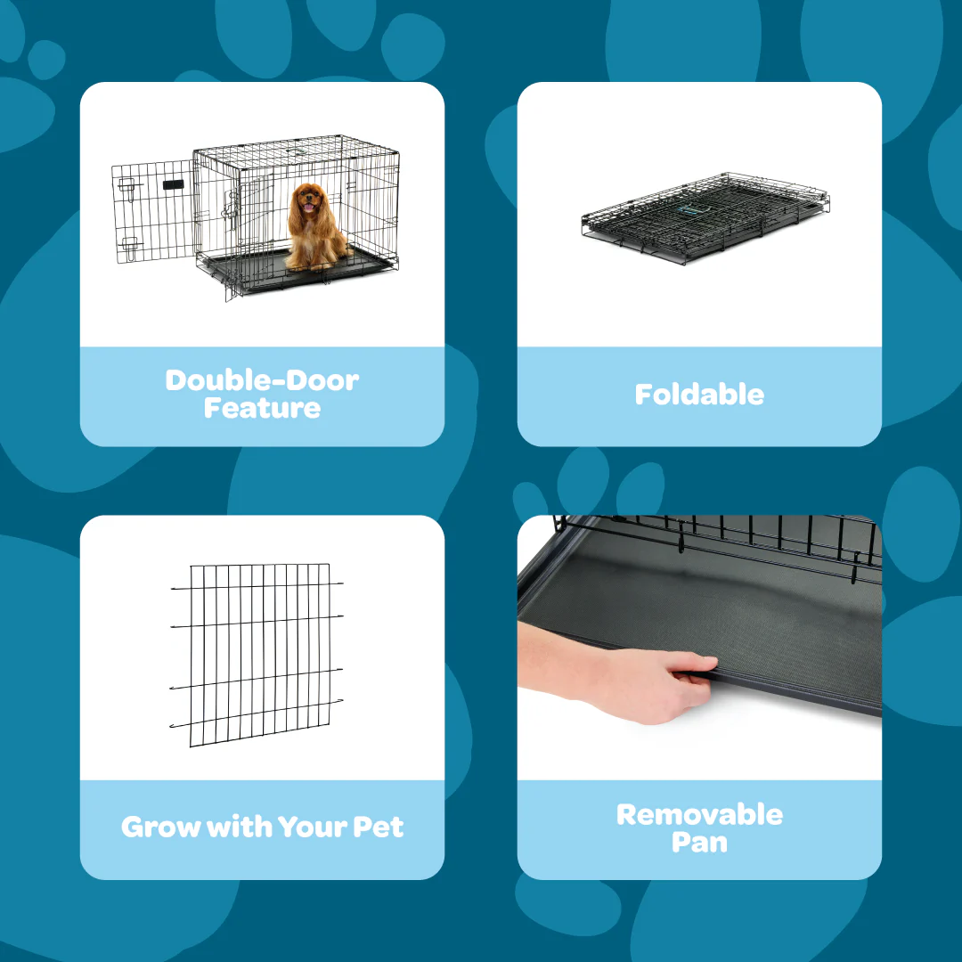 Medium Double-Door Dog Crate - Image 3